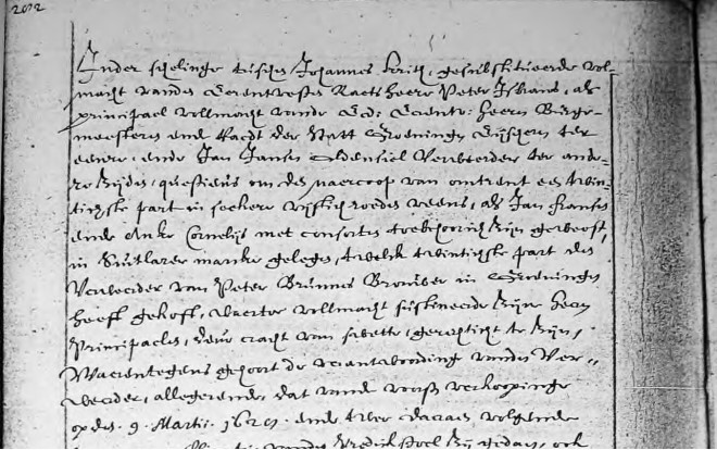 Afbeelding akte Jan van Oldenzeel